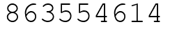 Число 863554614.