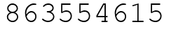 Число 863554615.