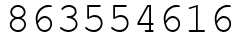 Число 863554616.