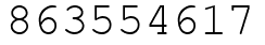 Число 863554617.