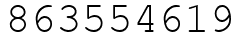 Число 863554619.