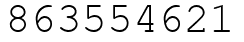 Число 863554621.