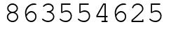 Число 863554625.