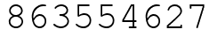 Число 863554627.