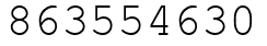 Число 863554630.
