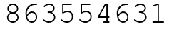 Число 863554631.