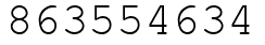 Число 863554634.
