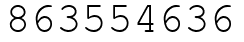 Число 863554636.