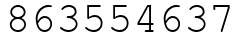 Число 863554637.