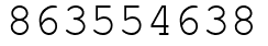 Число 863554638.