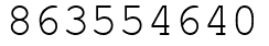 Число 863554640.
