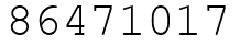 Число 86471017.