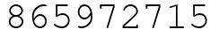 Число 865972715.