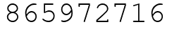 Число 865972716.