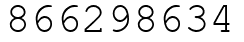 Число 866298634.