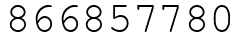 Число 866857780.