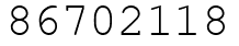 Число 86702118.
