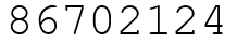 Число 86702124.