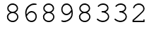 Число 86898332.