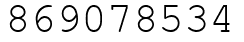 Число 869078534.