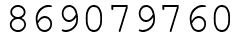 Число 869079760.