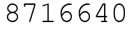 Число 8716640.