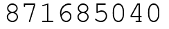 Число 871685040.