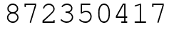 Число 872350417.