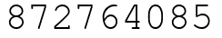 Число 872764085.