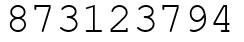 Число 873123794.