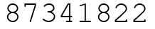 Число 87341822.