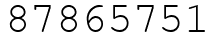 Число 87865751.