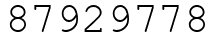 Число 87929778.
