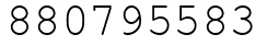 Число 880795583.