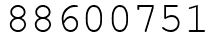 Число 88600751.