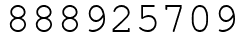 Число 888925709.