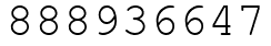 Число 888936647.
