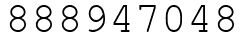 Число 888947048.