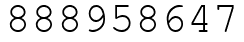 Число 888958647.