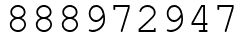 Число 888972947.