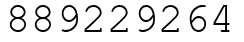 Число 889229264.