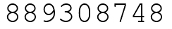 Число 889308748.