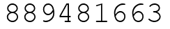 Число 889481663.
