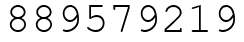 Число 889579219.