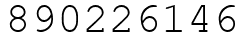 Число 890226146.