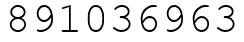 Число 891036963.