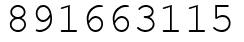 Число 891663115.