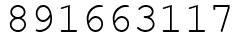 Число 891663117.