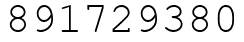 Число 891729380.