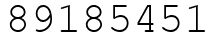 Число 89185451.